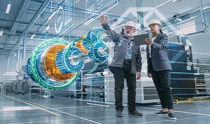 Auto Component ERP Manufacturing Background